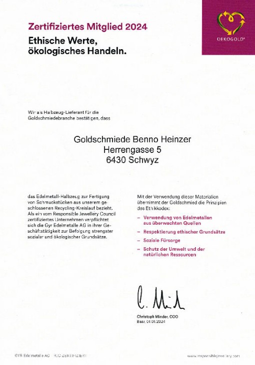 Zertifiziertes Mitglied bei Oekogold